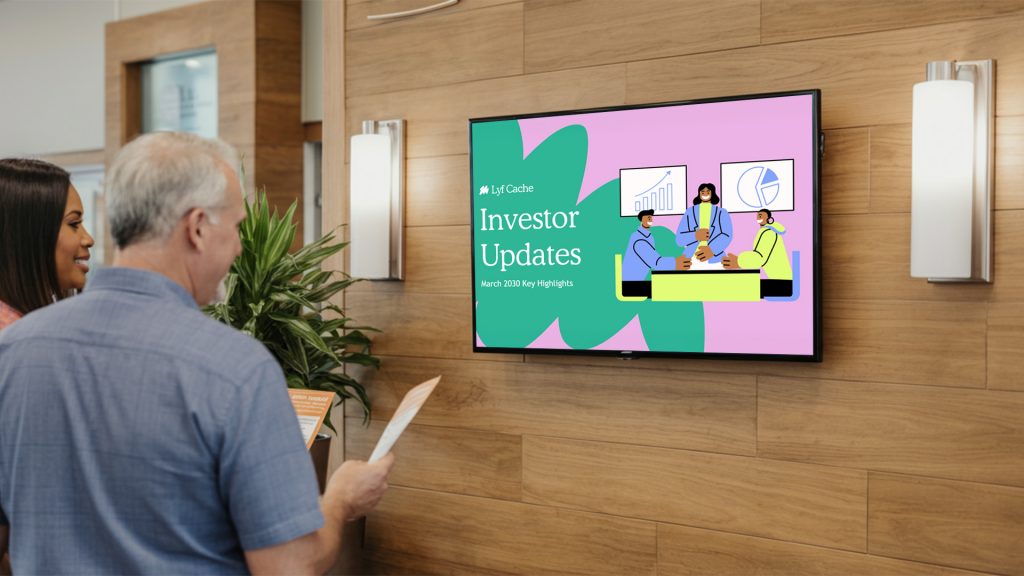 Bank digital signage