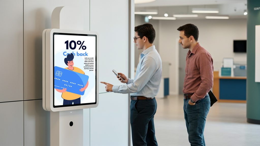 Banking digital signage