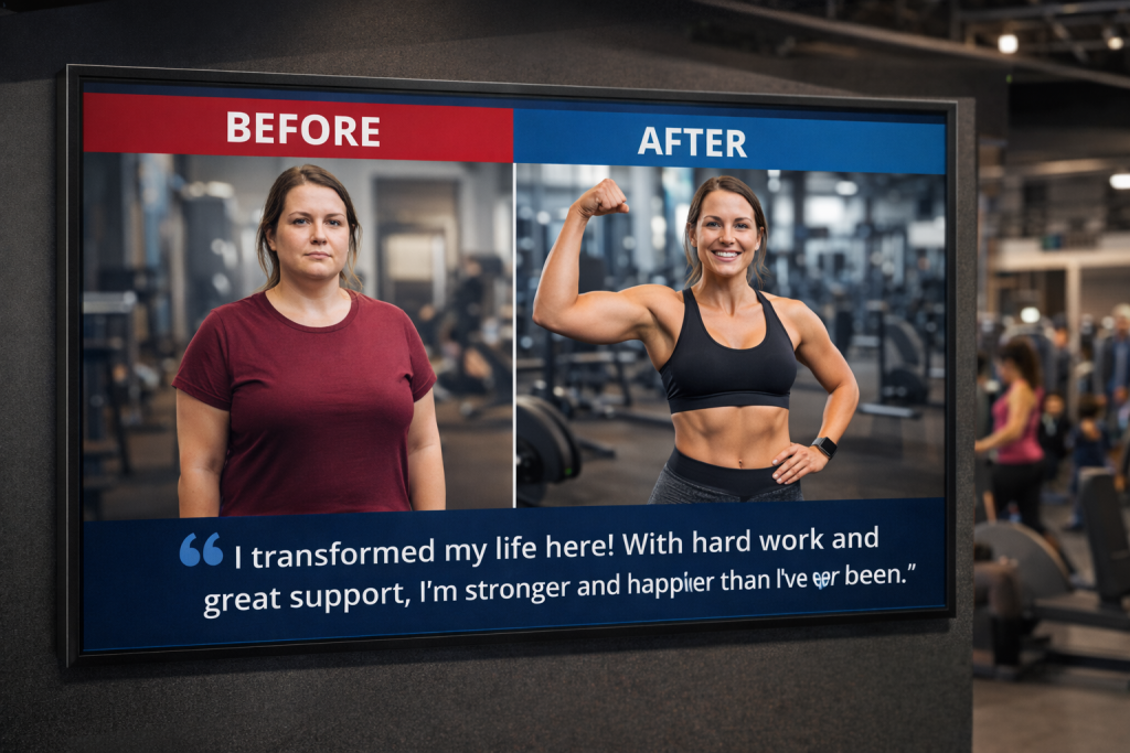 gym digital signage