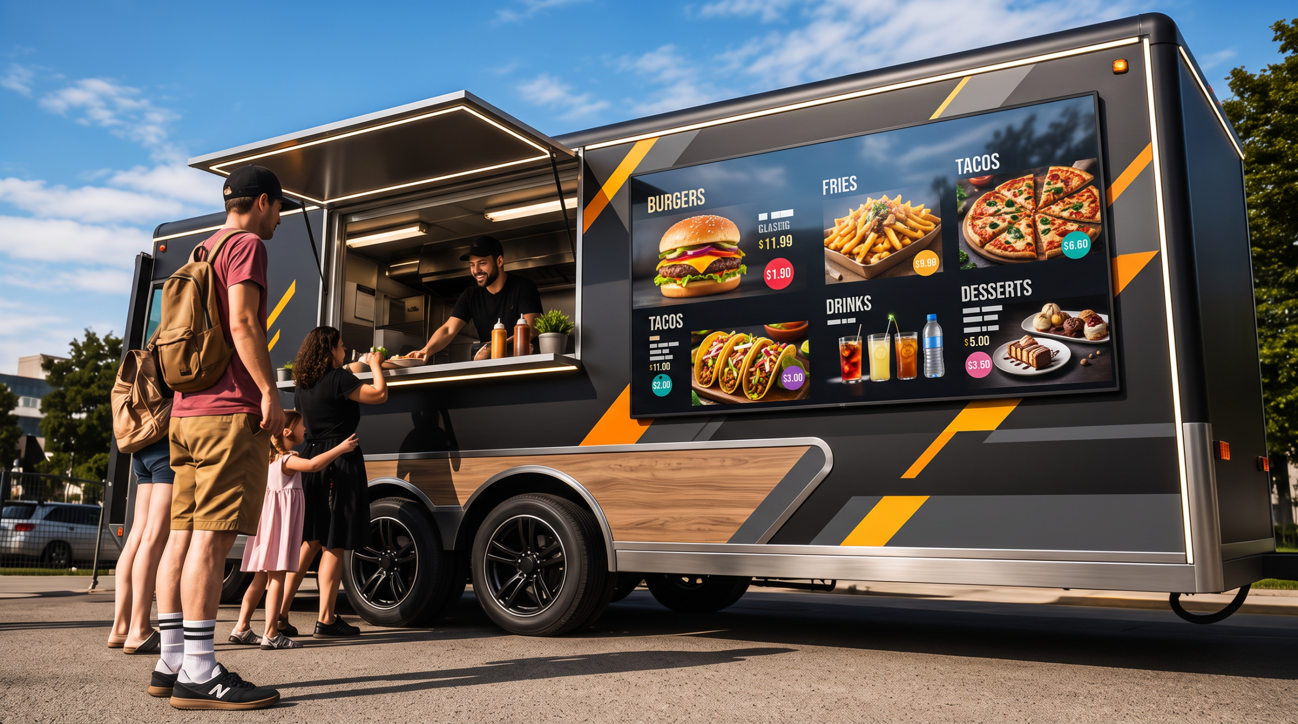 Food Truck Digital Menu Boards: Boost Sales & Reduce Wait Times