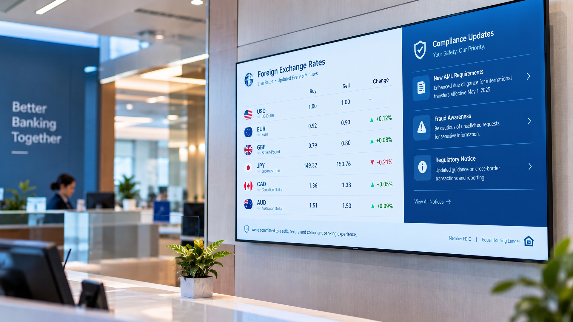 Digital Signage for Banks 2- Disploy