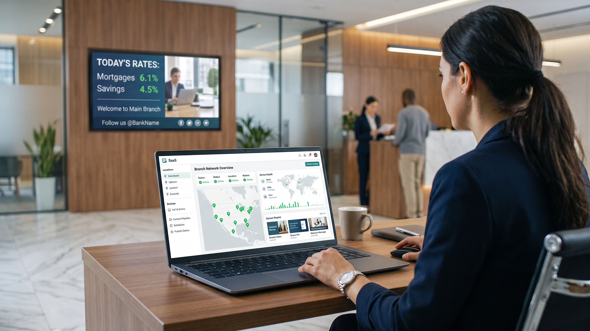 Digital Signage for Banks  3 - Disploy