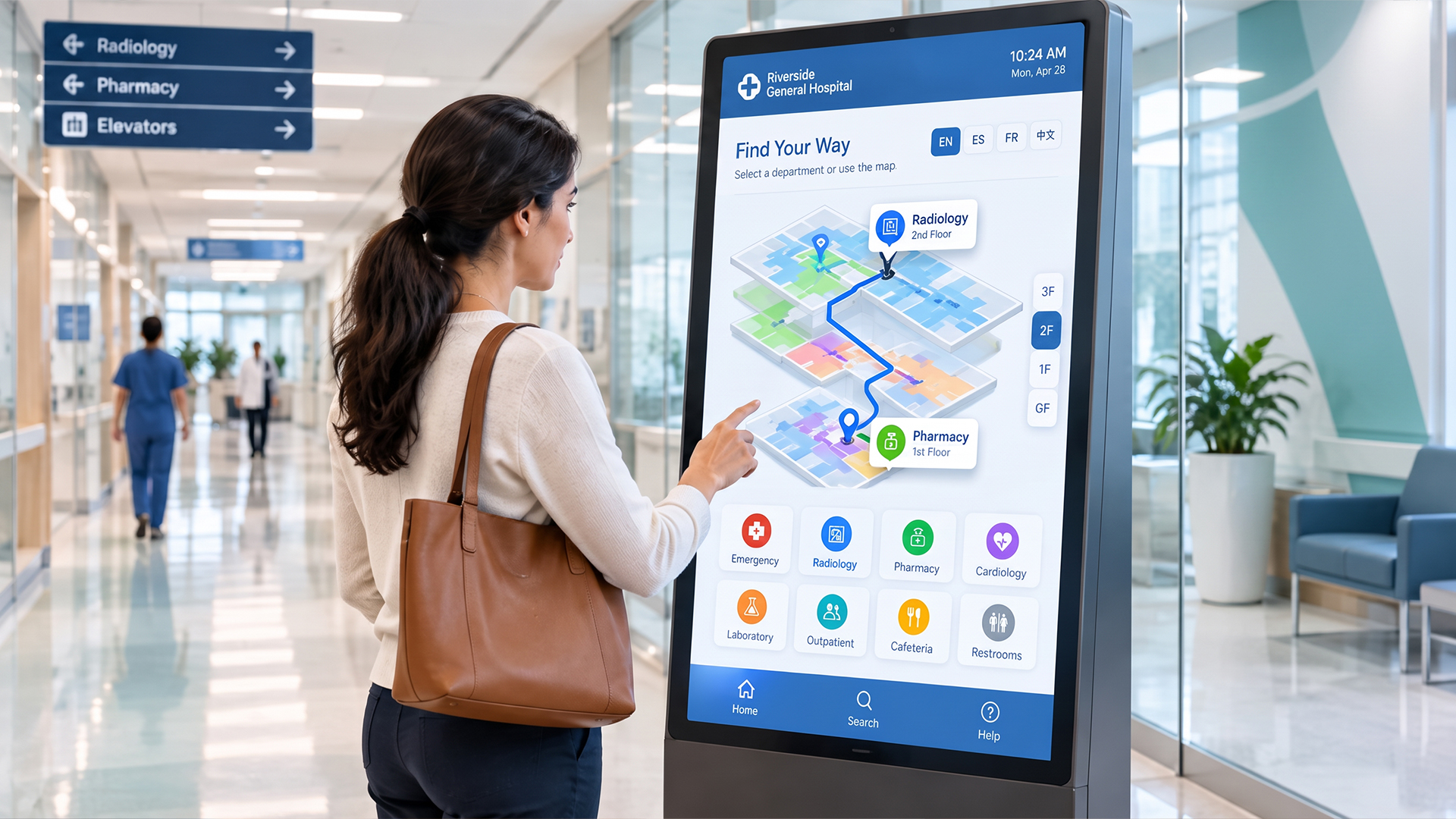 interactive 3D hospital floor map   Disploy Digital Signage