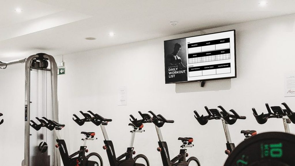 How Gym Digital Signage Energizes Fitness Floor 2 Disploy 1807 Gym 1
