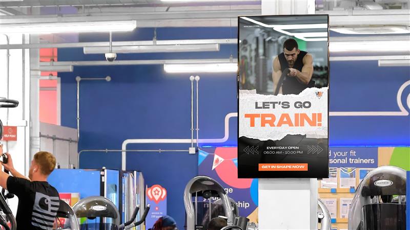 Gym digital signage