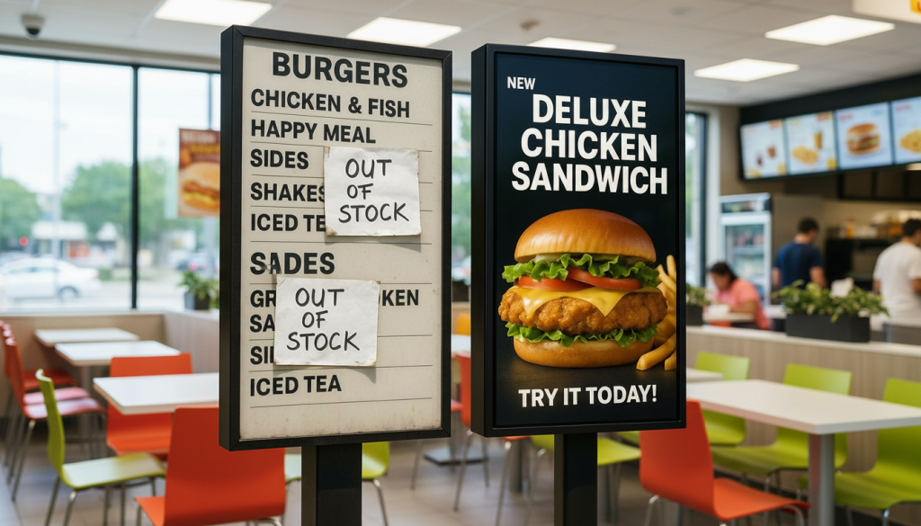 How Digital Menu Boards Boost Fast Food Giant Sales by 30% 1 Digital Menu Boards