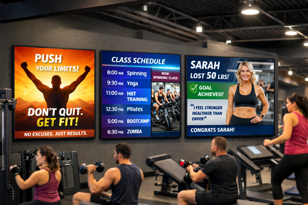gym digital signage