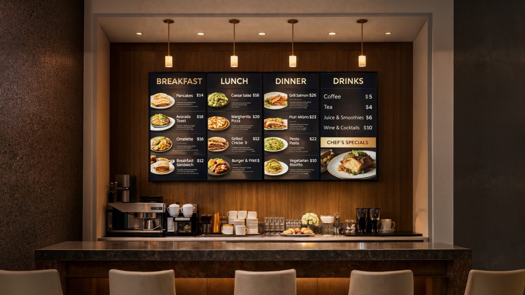 Digital menu boards Digital menu boards