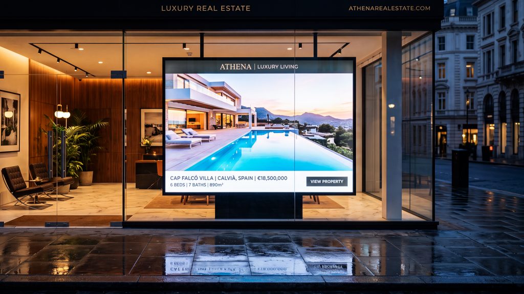 10 Real Estate Digital Signage Concepts for Effective Agency Branding 1 Real Estate Digital Signage